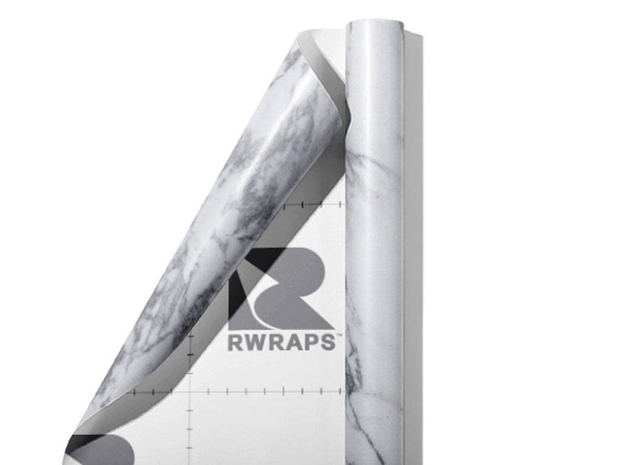 Blanco Carrara-White Marble Wrap Film Sheets~Rwraps Series 914 Blanco Carrara-White Marble Scrolled Sheet~3
