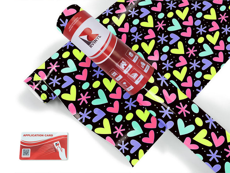 blazing fireworks heart Craft Vinyl Roll
