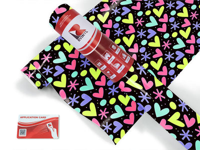 blazing fireworks heart Craft Vinyl Roll