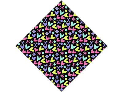 Blazing Fireworks Heart Vinyl Wrap Pattern