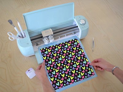 blazing fireworks heart Cricut Compatible Vinyl