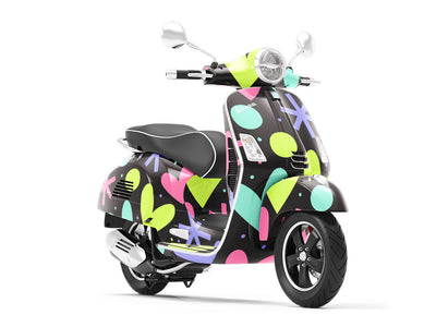 Blazing Fireworks Heart Vespa Scooter Wrap Film