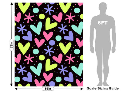 Blazing Fireworks Heart Vehicle Wrap Scale~Rwraps Series 914 Blazing Fireworks Heart Measurements~1