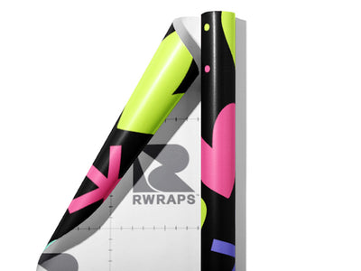 Blazing Fireworks Heart Wrap Film Sheets~Rwraps Series 914 Blazing Fireworks Heart Scrolled Sheet~3