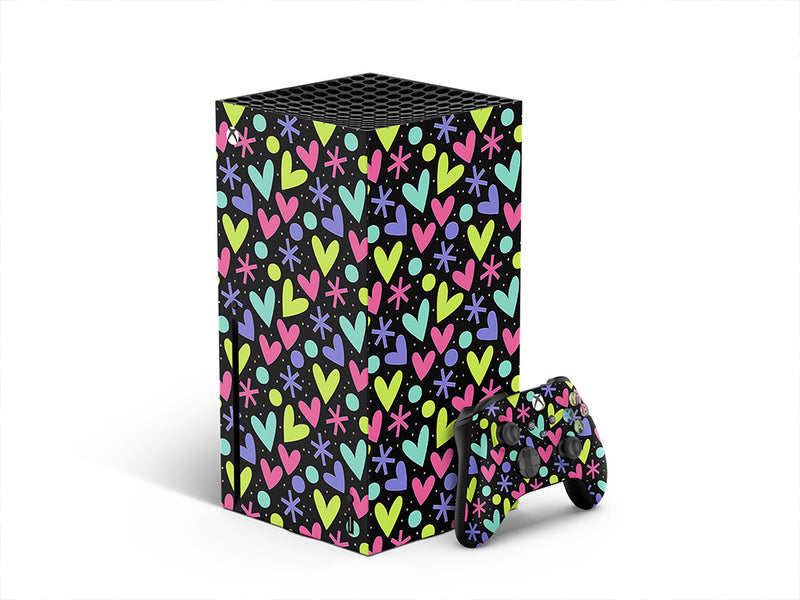 blazing fireworks heart XBOX DIY Decal