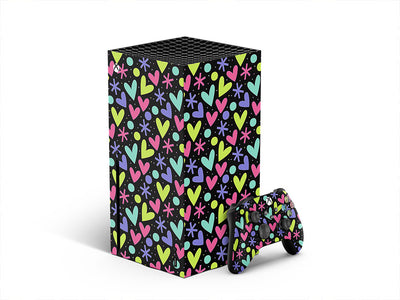 blazing fireworks heart XBOX DIY Decal