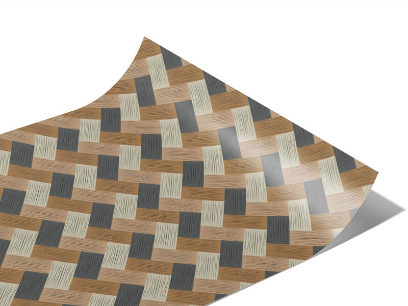 Bleached Blue Wooden Parquet Vinyl Wraps~Rwraps Series 914 Digitally Printed Vinyl Wrap~1