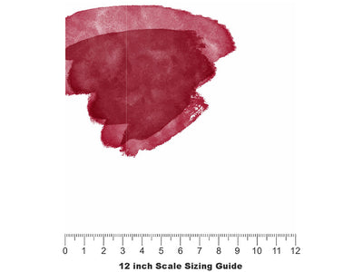 Bleeding Gums Watercolor Vinyl Film Pattern Size 12 inch Scale~Rwraps Bleeding Gums Watercolor Sizing Chart~2