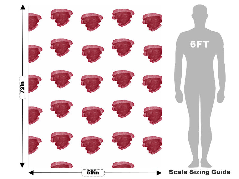 Bleeding Gums Watercolor Vehicle Wrap Scale~Rwraps Series 914 Bleeding Gums Watercolor Measurements~1