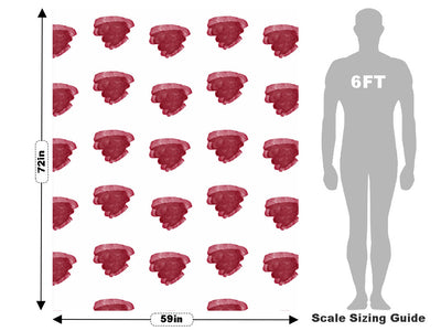 Bleeding Gums Watercolor Vehicle Wrap Scale~Rwraps Series 914 Bleeding Gums Watercolor Measurements~1