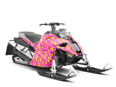 Bleeding Sun Pixel Custom Wrapped Snowmobile