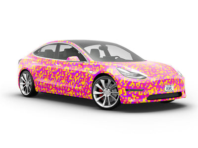 Bleeding Sun Pixel Vehicle Vinyl Wrap
