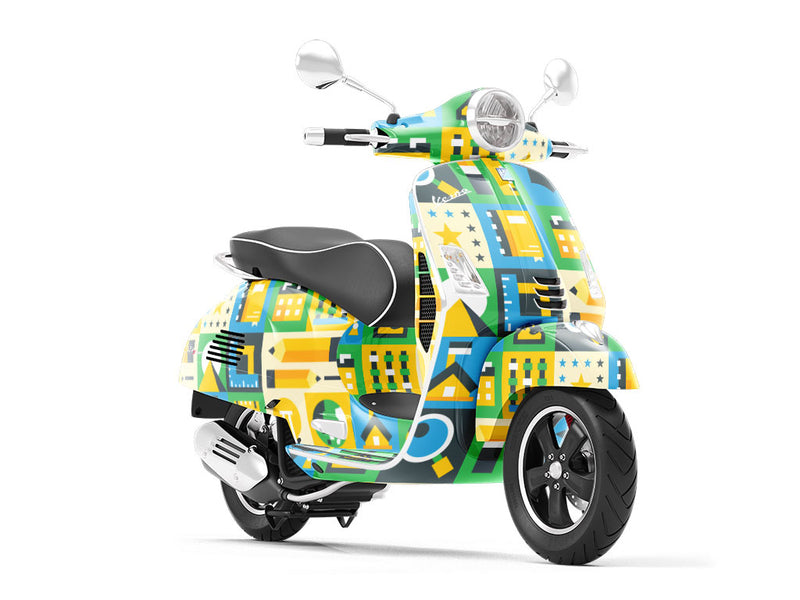 Blinded With Science Mosaic Vespa Scooter Wrap Film