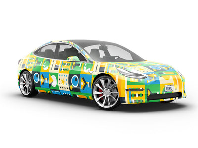 Blinded With Science Mosaic Vehicle Vinyl Wrap