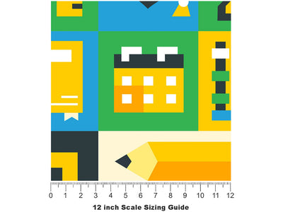 Blinded With Science Mosaic Vinyl Film Pattern Size 12 inch Scale~Rwraps Blinded With Science Mosaic Sizing Chart~2