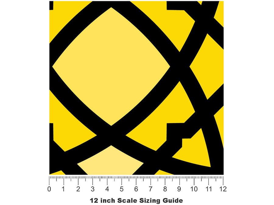 Blinding Star Art Deco Vinyl Film Pattern Size 12 inch Scale~Rwraps Blinding Star Art Deco Sizing Chart~2