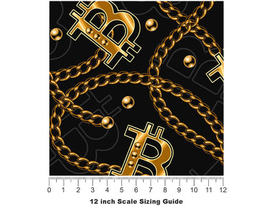 Block Chain Technology Vinyl Film Pattern Size 12 inch Scale~Rwraps Block Chain Technology Sizing Chart~3