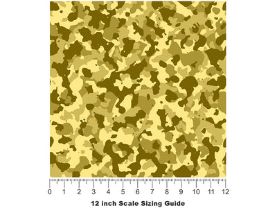 Blonde Cover Camouflage Vinyl Film Pattern Size 12 inch Scale~Rwraps Blonde Cover Camouflage Sizing Chart~3