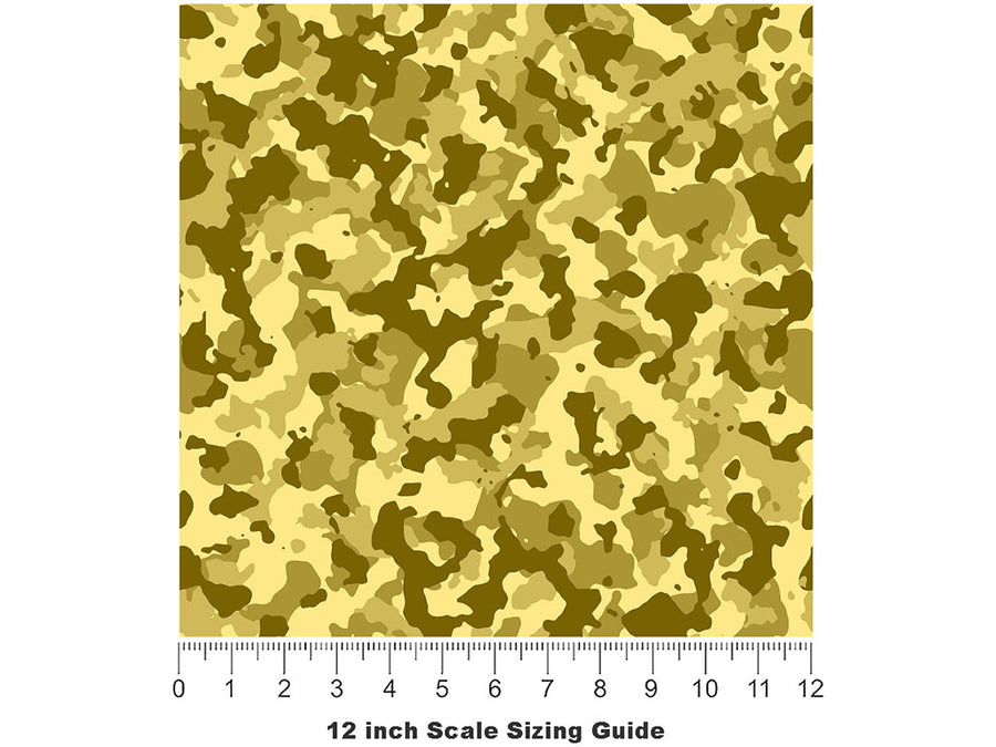 Blonde Cover Camouflage Vinyl Film Pattern Size 12 inch Scale~Rwraps Blonde Cover Camouflage Sizing Chart~3