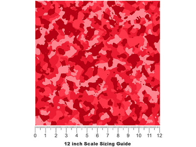 Blood Buckshot Camouflage Vinyl Film Pattern Size 12 inch Scale~Rwraps Blood Buckshot Camouflage Sizing Chart~3