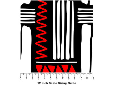 Blood Legion Abstract Vinyl Film Pattern Size 12 inch Scale~Rwraps Blood Legion Abstract Sizing Chart~2