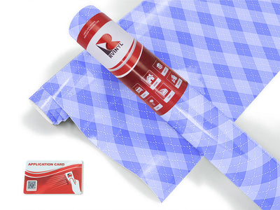 blooming periwinkle argyle Craft Vinyl Roll