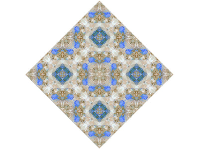 Blossoming Gold Tile Vinyl Wrap Pattern