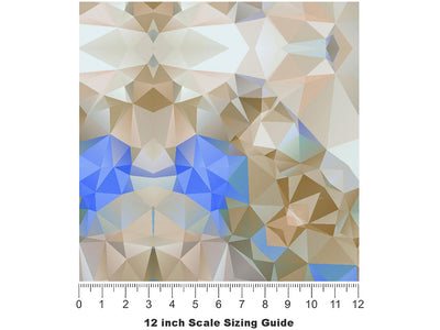 Blossoming Gold Tile Vinyl Film Pattern Size 12 inch Scale~Rwraps Blossoming Gold Tile Sizing Chart~3