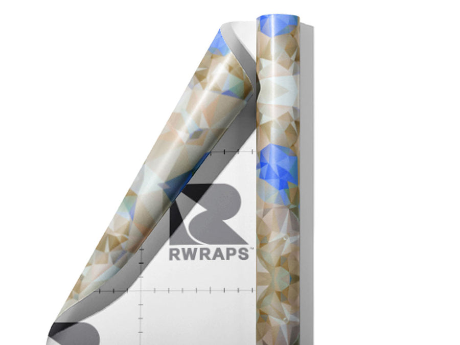 Blossoming Gold Tile Wrap Film Sheets~Rwraps Series 914 Blossoming Gold Tile Scrolled Sheet~4