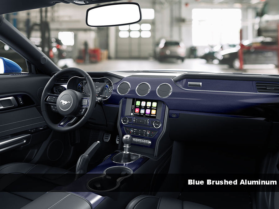Blue Brushed Aluminum Dash Trim Kit Finish