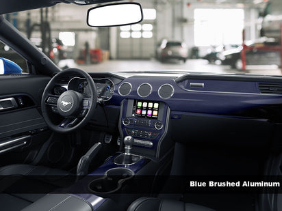 Blue Brushed Aluminum Dash Trim Kit Finish