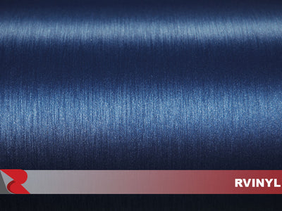 Blue Brushed Aluminum Vinyl Film