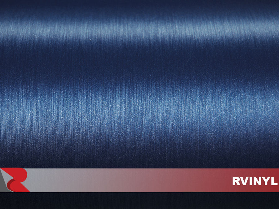 Blue Brushed Aluminum Vinyl Film