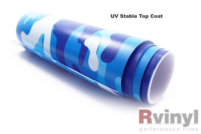 Blue Camouflage Vinyl Film