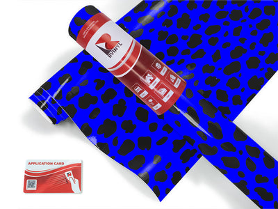 blue cheetah animal print Craft Vinyl Roll