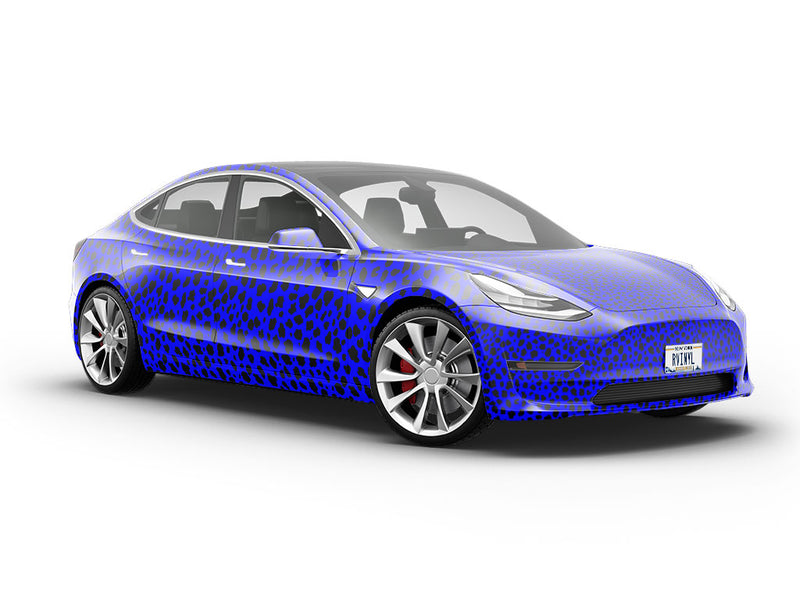 Blue Cheetah Vehicle Vinyl Wrap