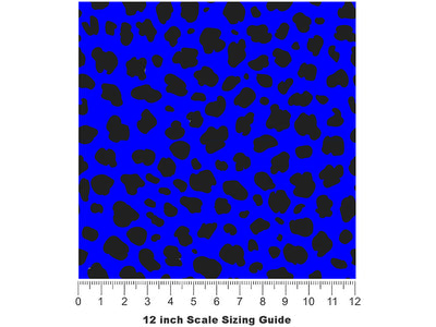 Blue Cheetah Vinyl Film Pattern Size 12 inch Scale~Rwraps Blue Cheetah Sizing Chart~3