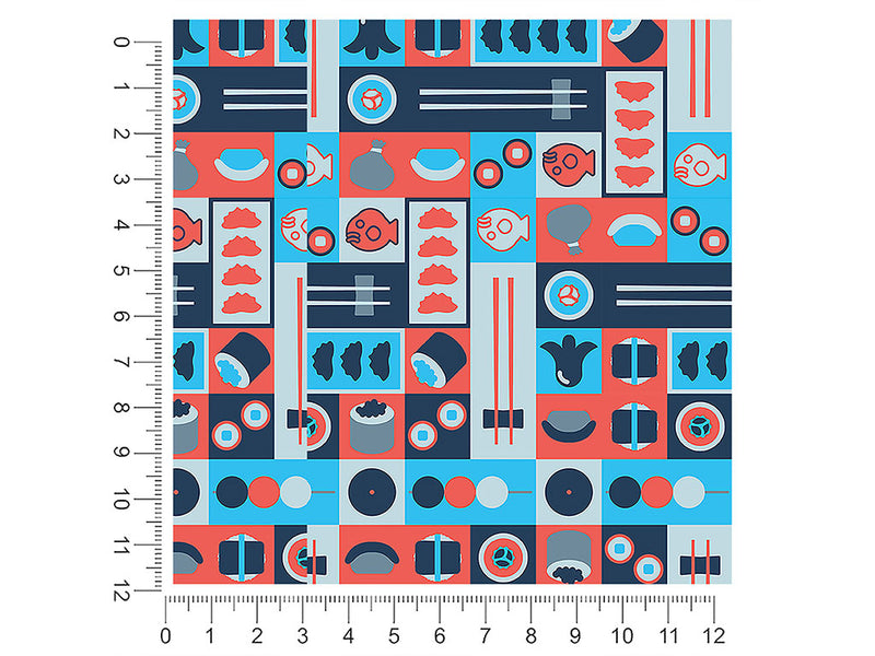 blue chopsticks japanese 1ft x 1ft Craft Sheets