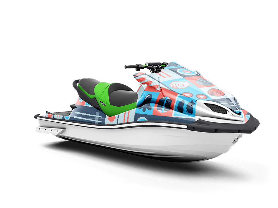 Blue Chopsticks Food Jet Ski Vinyl Customized Wrap
