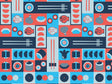 Blue Chopsticks Food Vinyl Wrap Pattern~Rwraps Series 914 Digitally Printed Vinyl Wrap~0