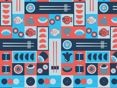 Blue Chopsticks Food Vinyl Wrap Pattern~Rwraps Series 914 Digitally Printed Vinyl Wrap~0