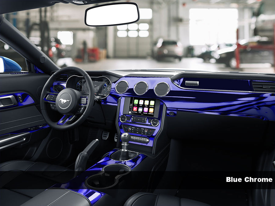 Blue Chrome Dash Trim Kit Finish