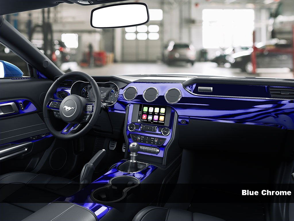 Blue Chrome Dash Trim Kit Finish