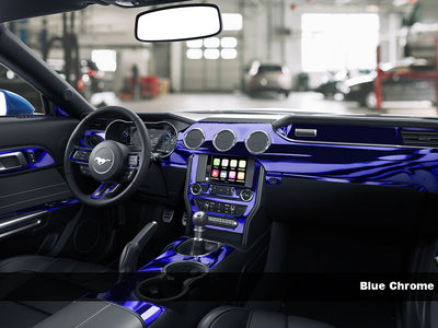 Blue Chrome Dash Trim Kit Finish