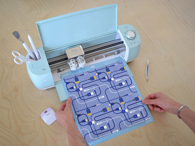 Blue Cords Technology Vinyl Film Pattern Size 12 inch Scale~Rwraps Blue Cords Technology Sizing Chart~3