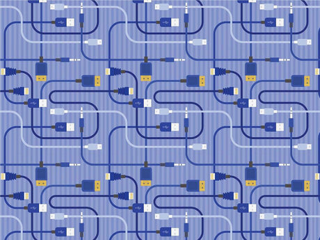 Blue Cords Technology Vinyl Wrap Pattern~Rwraps Series 914 Digitally Printed Vinyl Wrap~0