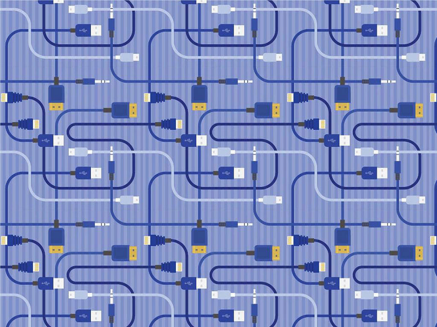 Blue Cords Technology Vinyl Wrap Pattern~Rwraps Series 914 Digitally Printed Vinyl Wrap~0