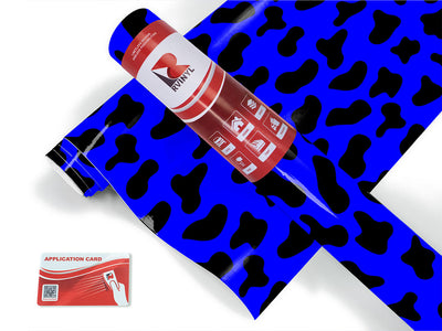 blue cow animal print Craft Vinyl Roll