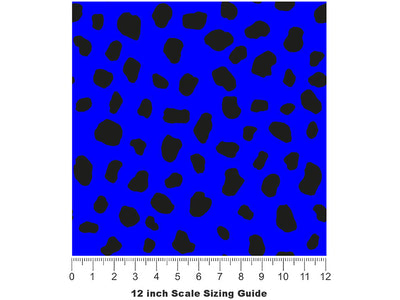 Blue Dalmation Vinyl Film Pattern Size 12 inch Scale~Rwraps Blue Dalmation Sizing Chart~3