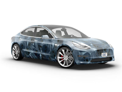 Blue Decomposition Halloween Vehicle Vinyl Wrap